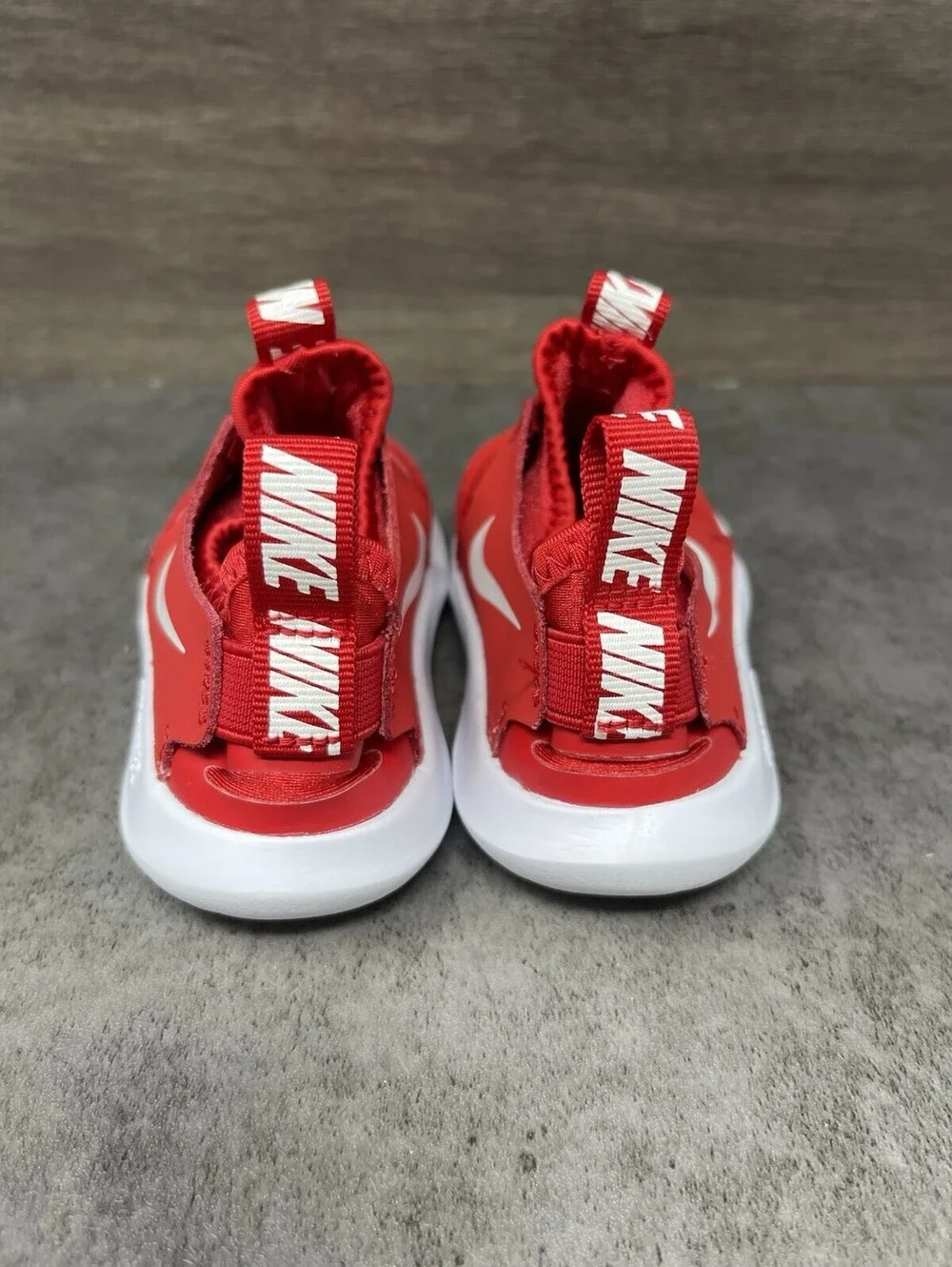 Nike Flex Runner Toddler Sneakers Size 8C Red White Athletic Trainer